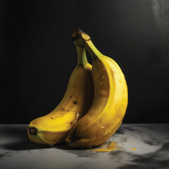 banana on black