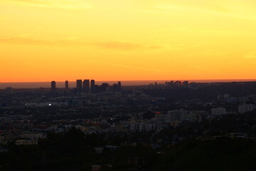 Fototapeta na wymiar Sonnenuntergang über Los Angeles