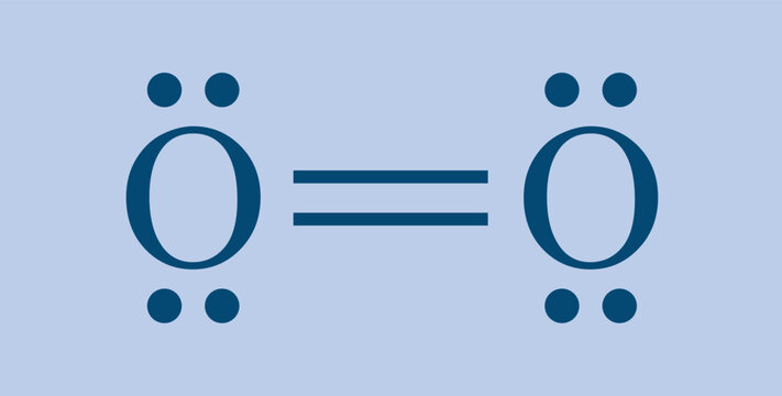 Lewis structure of O2 on white background.