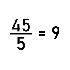 Division words in math. Parts of division. Dividend, divisor and quotient. Mathematics basic. - obrazy, fototapety, plakaty