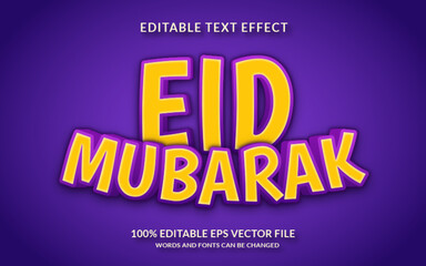 Eid Mubarak Editable Text Effect
