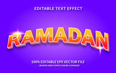Obraz premium Ramadan Editable Text Effect