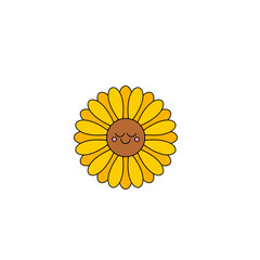 yellow sunflower isolated on a transparent background