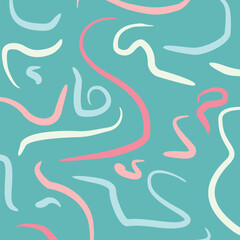abstract hand drawn doodle background, seamless arch pattern with interesting shapes. vector illustration