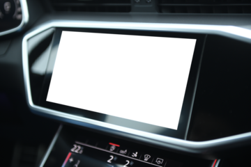 White screen on car touchscreen.