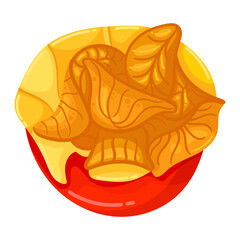 Hand draw illustration Asian food. Cartoon restaurant menu.Vector illustration clip art. Cute element for greeting cards, posters, stickers and seasonal design. Isolated on white background.