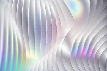 white Holographic texture foil effect. Hologram chrome abstract background, ai generated