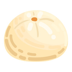 Cute cartoon dumplings vector drawing. Traditional chinese dumplings.Vector illustration clip art. Cute element for greeting cards, posters, stickers and seasonal design. Isolated on white background.