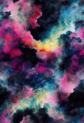 Fototapeta na wymiar Colourful space cloud backgrounds 