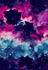 Obraz na płótnie Canvas Colourful space cloud backgrounds 