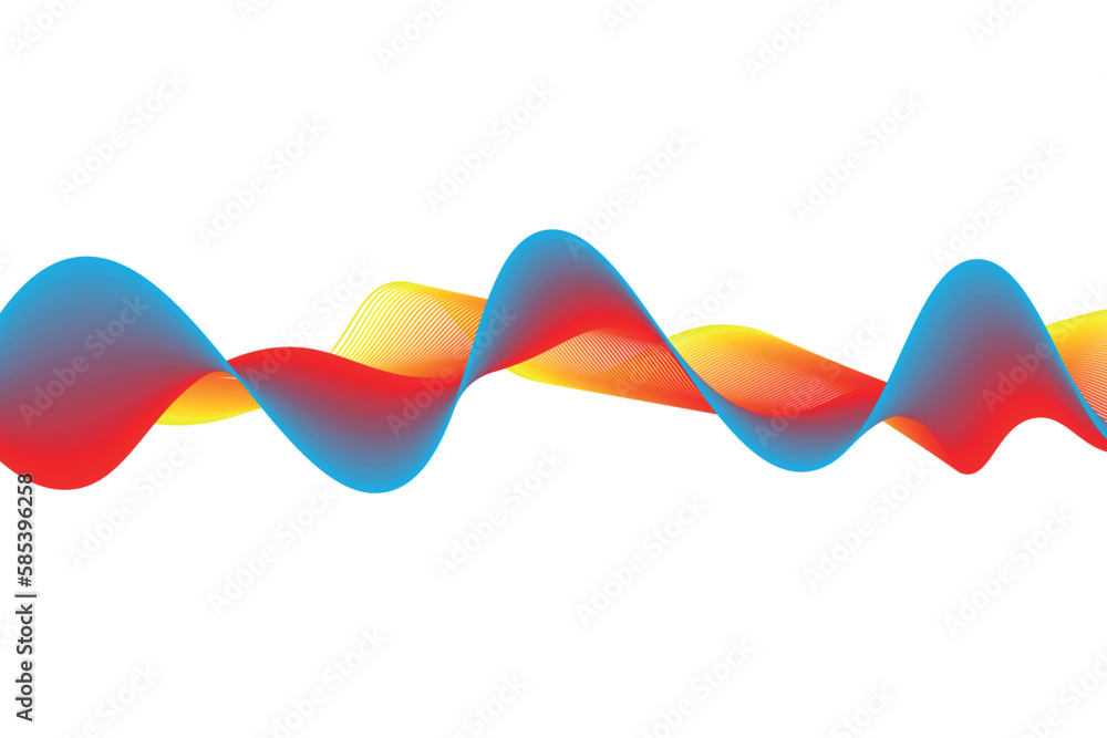 Poster colorful gradient wave line. fluid abstract background. suitable for landing page and computer deskt