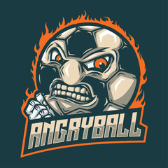 Angry Ball Mascot Logo
