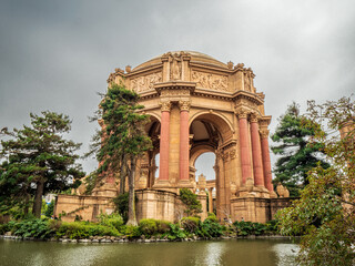 Obraz premium San Francisco Palace of Fine Arts in 360 view