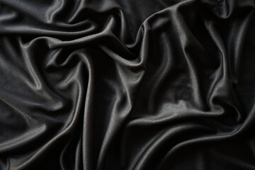 Obraz premium background of wrinkled black cloth texture can be use as background