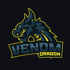 Venom Dragon Mascot Logo