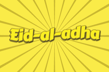 Editable 3d typography eid al adha premium editable text effect