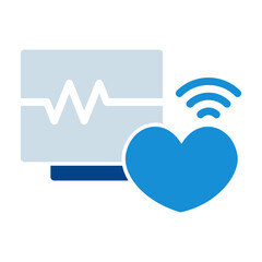 internet of things, heart rate icon