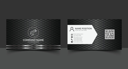 Professional dark business card layout