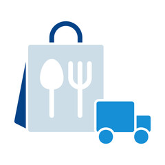 lockdown, delivery food icon