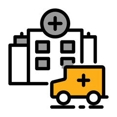 Obraz premium medical, emergency icon