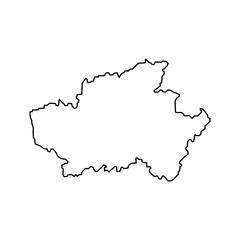 Braga Map, District of Portugal. Vector Illustration.