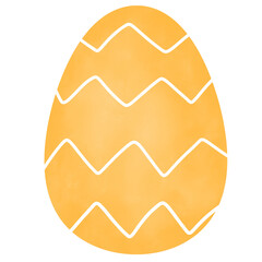 Golden easter egg with zigzag pattern