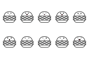 Cute Kawaii Icon Illustration Character Cartoon Vector Face Design background food japanese element sweet emoji graphic emoticon