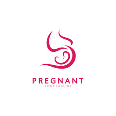 Pregnant logo template vector icon