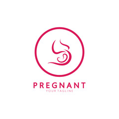 Pregnant logo template vector icon