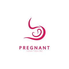 Obraz premium Pregnant logo template vector icon