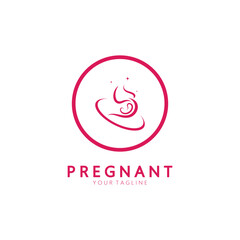 Pregnant logo template vector icon