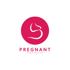 Pregnant logo template vector icon