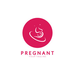 Pregnant logo template vector icon
