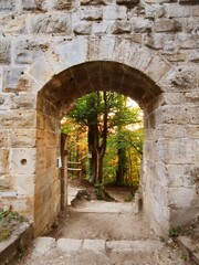 historical gate in a ruin