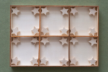 shallow box with stars