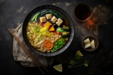 a bowl of delicious ramen noodles