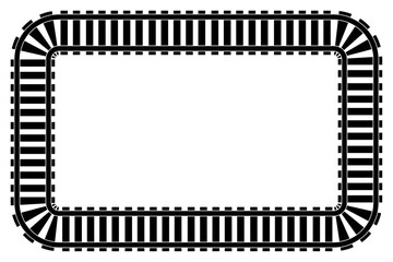 線路シルエットのフレーム