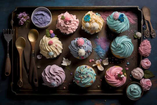 a picture of beautiful and delicious cupcakes