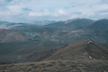 armenian mountans background. epic clouds