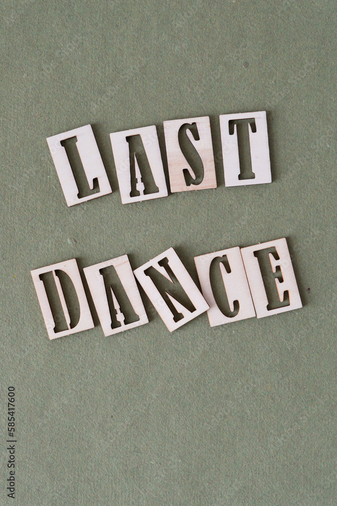 Sticker last dance text