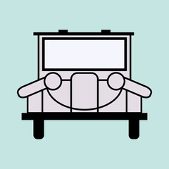 Aristocratic retro car of 20s of twentieth century