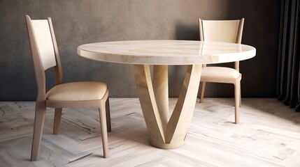 Modern light minimalist interior made with Generative AI