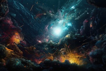 Obraz na płótnie Canvas Journey Through the Cosmic Beauty: Exploring the Marvels of a Stunning Galaxy 25