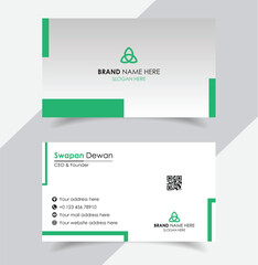 Red and black business card
