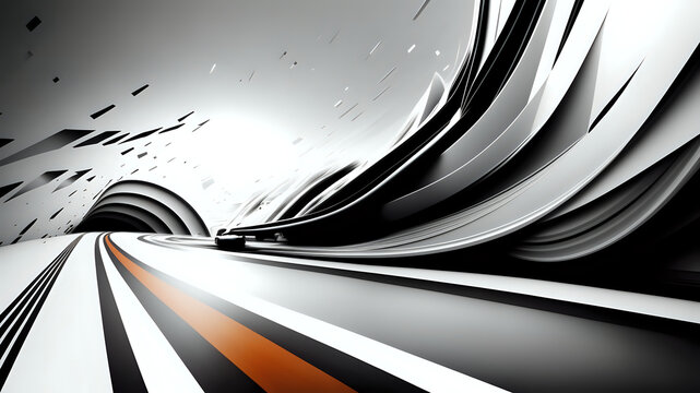 Curve Lines (White and Gray) Speed Backdrop, Background / Wallpaper, Home Screen / Lock Screen, generative ai