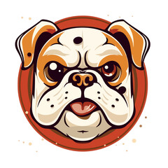 Bulldog vector illustration, SVG