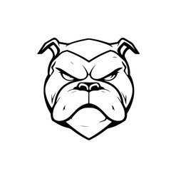 Bulldog vector illustration, SVG