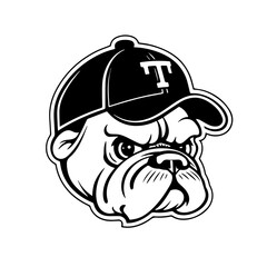 Bulldog vector illustration, SVG
