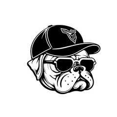 Bulldog vector illustration, SVG