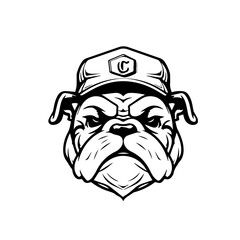 Bulldog vector illustration, SVG